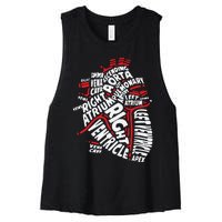 Anatomy Heart Cardiology Student Medical Professional Women's Racerback Cropped Tank