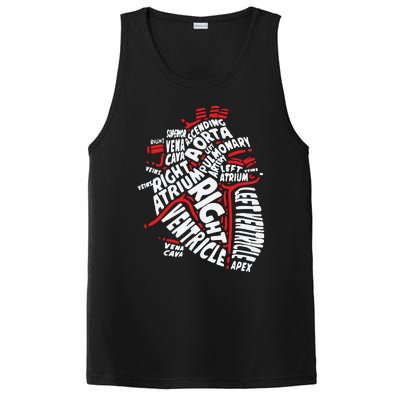 Anatomy Heart Cardiology Student Medical Professional PosiCharge Competitor Tank