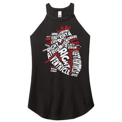 Anatomy Heart Cardiology Student Medical Professional Women’s Perfect Tri Rocker Tank