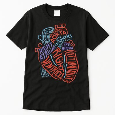 Anatomy Heart Cardiology Student Medical Professional Tall T-Shirt