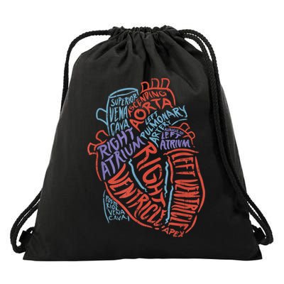 Anatomy Heart Cardiology Student Medical Professional Drawstring Bag