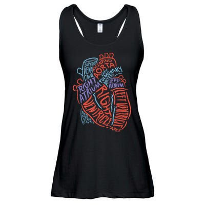 Anatomy Heart Cardiology Student Medical Professional Ladies Essential Flowy Tank