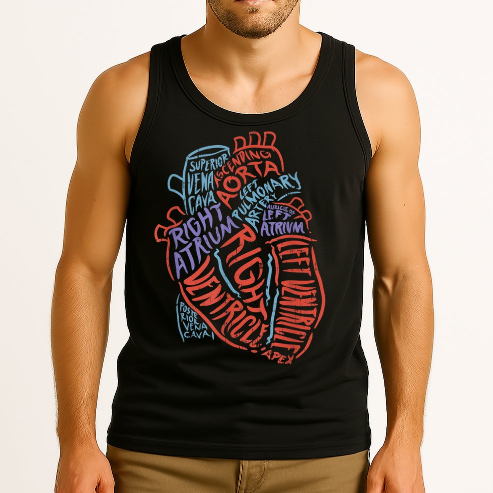 Anatomy Heart Cardiology Student Medical Professional Tank Top