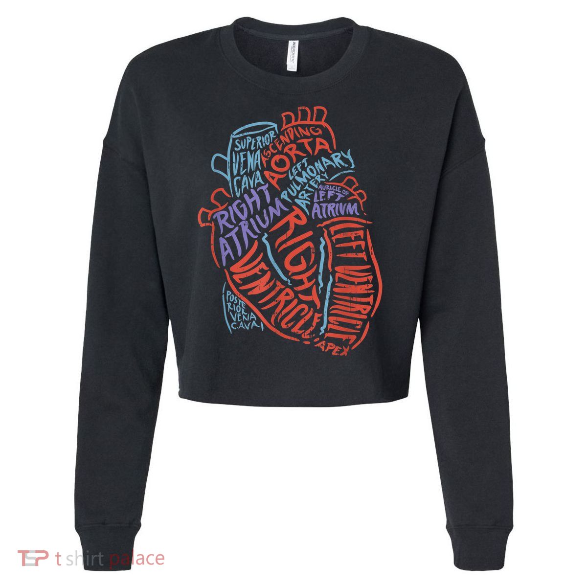 Anatomy Heart Cardiology Student Medical Professional Cropped Pullover Crew