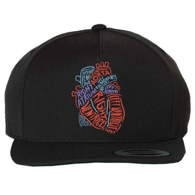 Anatomy Heart Cardiology Student Medical Professional Wool Snapback Cap