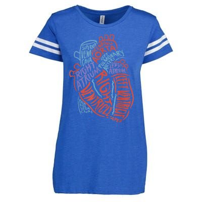 Anatomy Heart Cardiology Student Medical Professional Enza Ladies Jersey Football T-Shirt