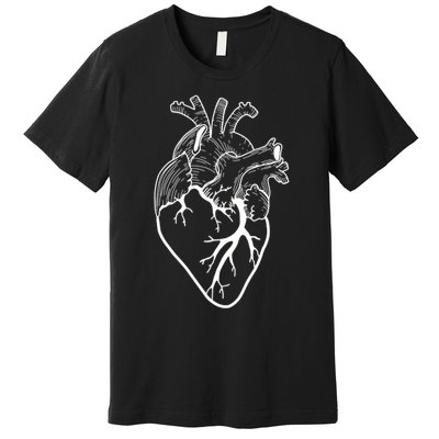 Anatomical Heart Cardiac Nurse Premium T-Shirt