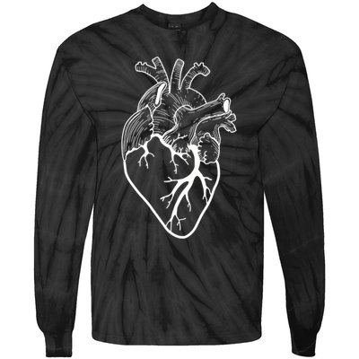 Anatomical Heart Cardiac Nurse Tie-Dye Long Sleeve Shirt