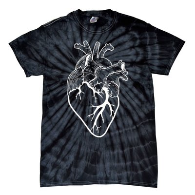 Anatomical Heart Cardiac Nurse Tie-Dye T-Shirt