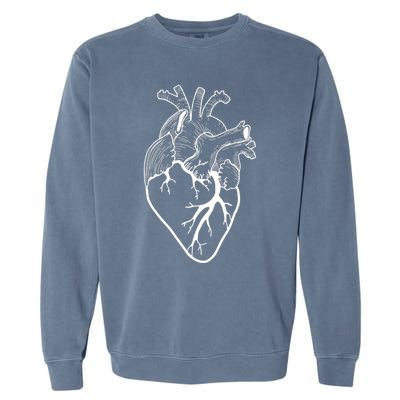 Anatomical Heart Cardiac Nurse Garment-Dyed Sweatshirt