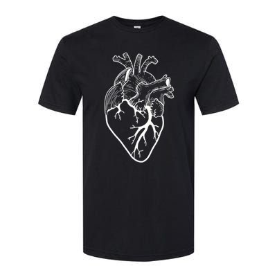 Anatomical Heart Cardiac Nurse Softstyle® CVC T-Shirt