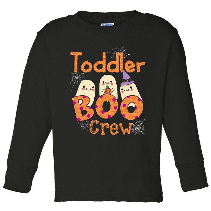 Adorable Halloween Costume for Toddler Daycare Ghostly Boo Crew Toddler Long Sleeve Shirt