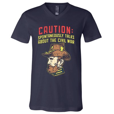 American History Civil War Enthusiasts V-Neck T-Shirt