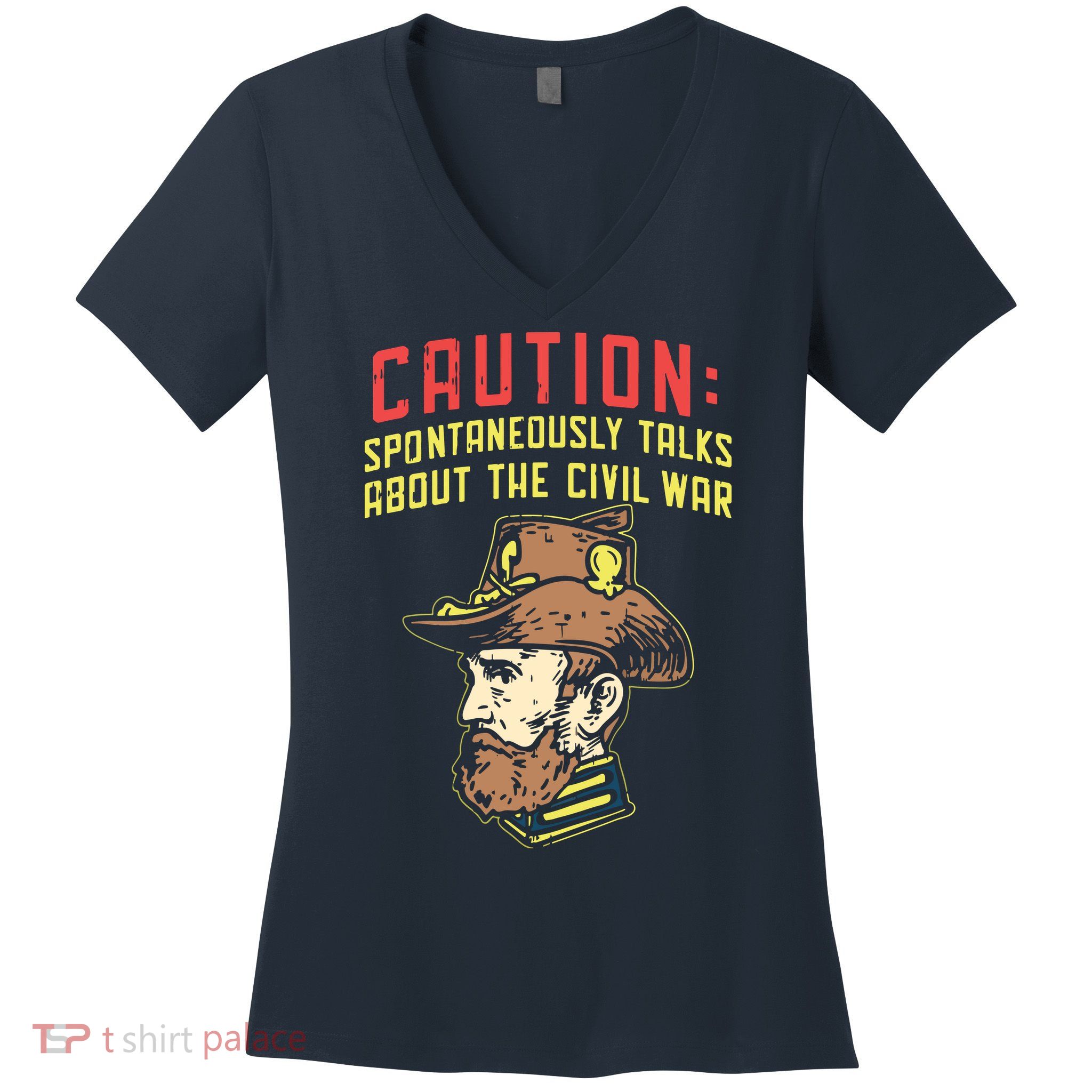 American History Civil War Enthusiasts Women's V-Neck T-Shirt