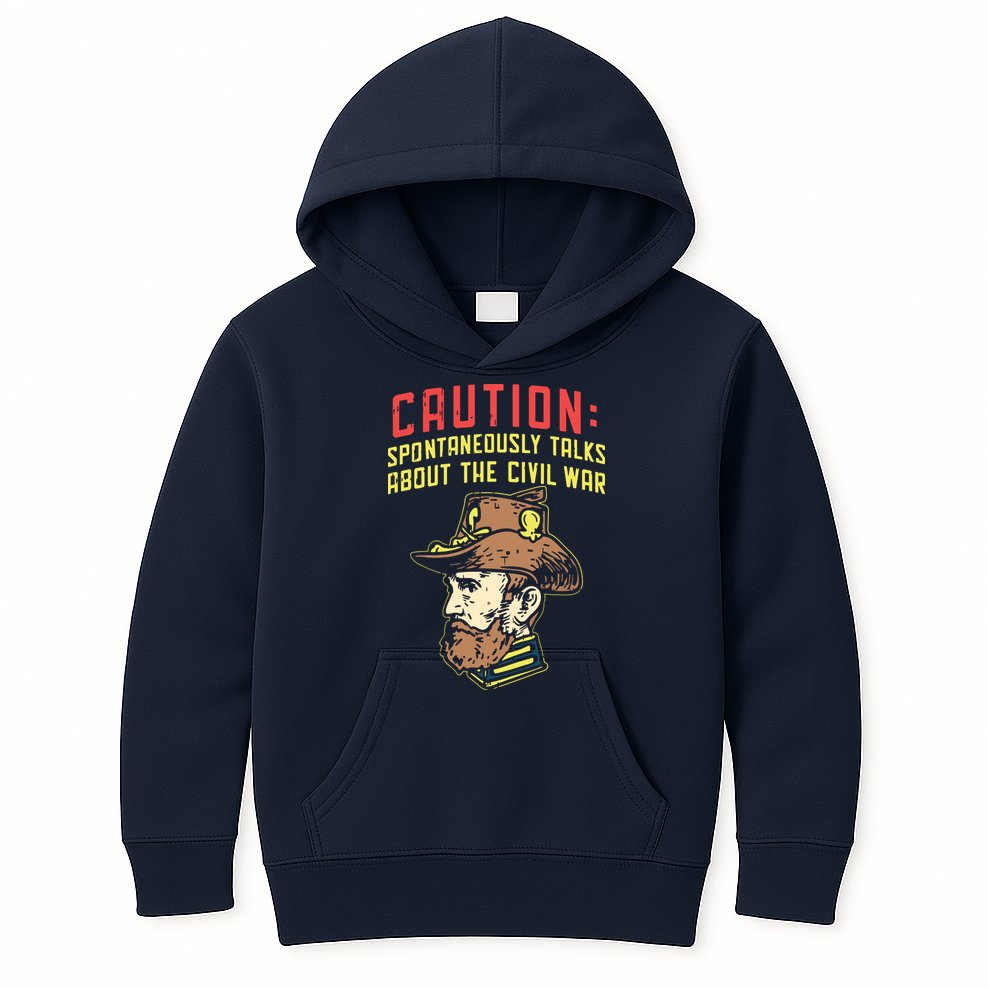 American History Civil War Enthusiasts Kids Hoodie