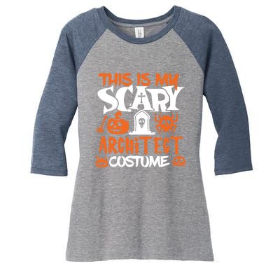 Architect Halloween Costume Funny Tees Women's Tri-Blend 3/4-Sleeve Raglan Shirt