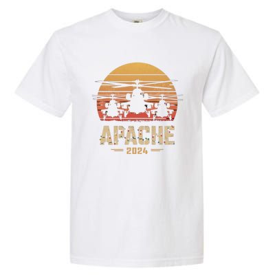 Apache Helicopters Christmas Vformation Sunset Military Great Gift Garment-Dyed Heavyweight T-Shirt