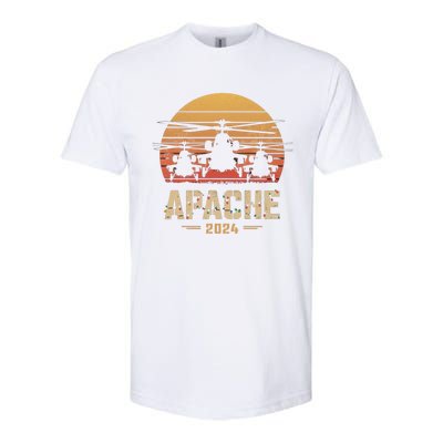 Apache Helicopters Christmas Vformation Sunset Military Great Gift Softstyle CVC T-Shirt