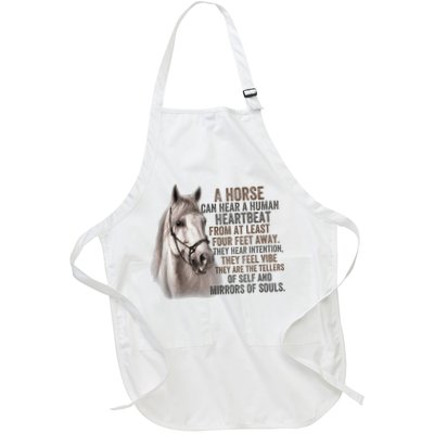 A Horse can hear a human heartbeat Horses mirrors of souls Apron