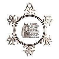 A Horse can hear a human heartbeat Horses mirrors of souls Metallic Star Ornament