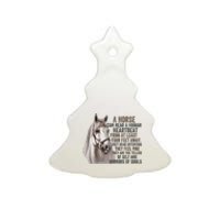 A Horse can hear a human heartbeat Horses mirrors of souls Ceramic Tree Ornament