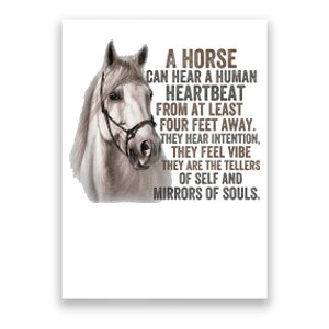 A Horse can hear a human heartbeat Horses mirrors of souls Poster