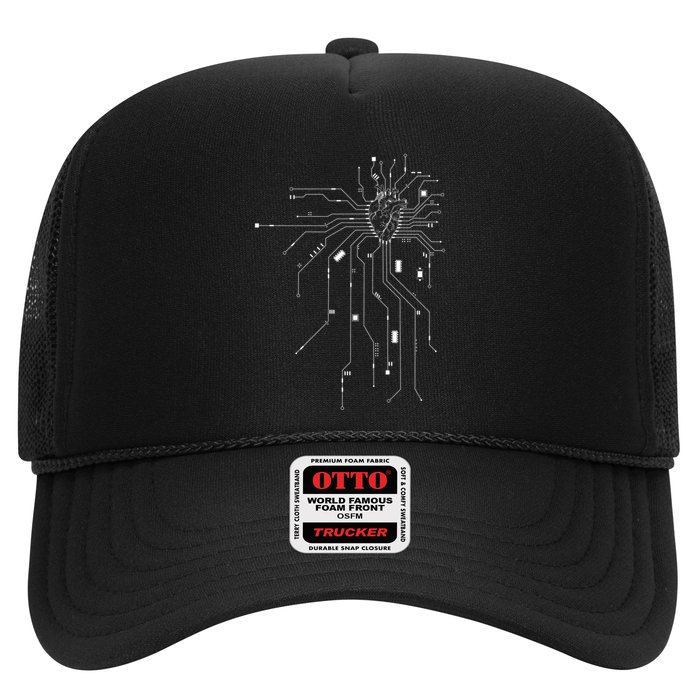 Anatomical Heart Cpu Processor Pcb Board Computer Programmer Gift Trucker Hat