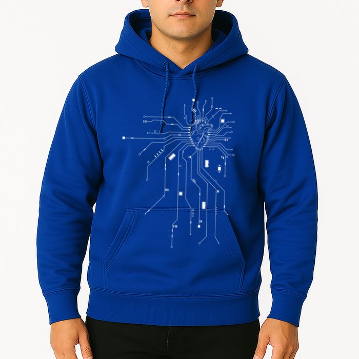 Anatomical Heart Cpu Processor Pcb Board Computer Programmer Gift Hoodie