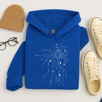 Anatomical Heart Cpu Processor Pcb Board Computer Programmer Gift Hoodie