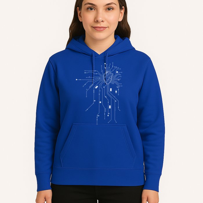 Anatomical Heart Cpu Processor Pcb Board Computer Programmer Gift Hoodie