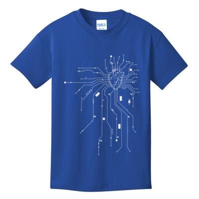 Anatomical Heart Cpu Processor Pcb Board Computer Programmer Gift Kids T-Shirt
