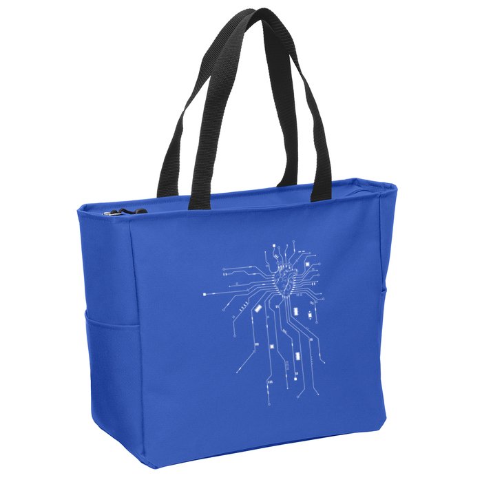 Anatomical Heart Cpu Processor Pcb Board Computer Programmer Gift Zip Tote Bag