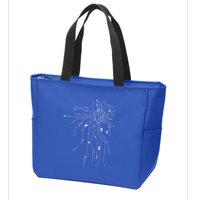 Anatomical Heart Cpu Processor Pcb Board Computer Programmer Gift Zip Tote Bag