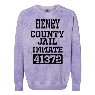 Alabama Henry County Jail Inmate Halloween Funny Costume Colorblast Crewneck Sweatshirt