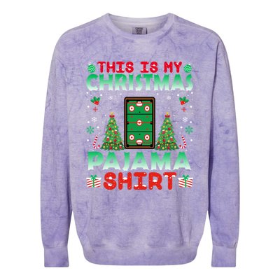 Air Hockey Christmas Pajama Gift Christmas Holiday Funny Gift Colorblast Crewneck Sweatshirt