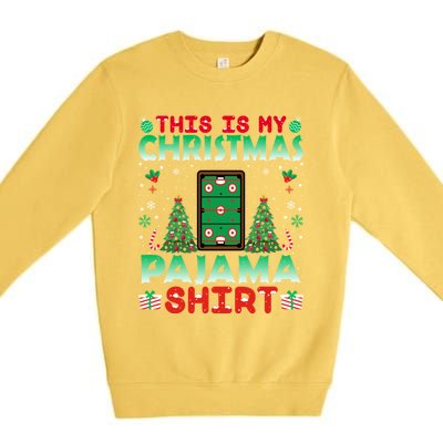 Air Hockey Christmas Pajama Gift Christmas Holiday Funny Gift Premium Crewneck Sweatshirt