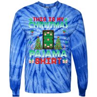 Air Hockey Christmas Pajama Gift Christmas Holiday Funny Gift Tie-Dye Long Sleeve Shirt