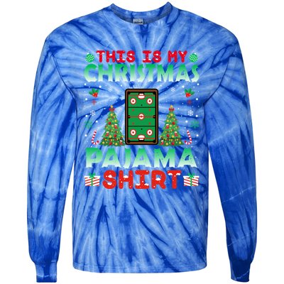 Air Hockey Christmas Pajama Gift Christmas Holiday Funny Gift Tie-Dye Long Sleeve Shirt