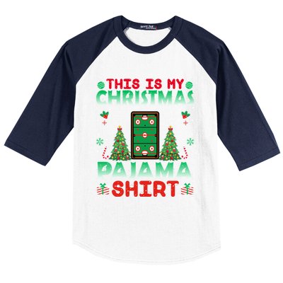 Air Hockey Christmas Pajama Gift Christmas Holiday Funny Gift Baseball Sleeve Shirt