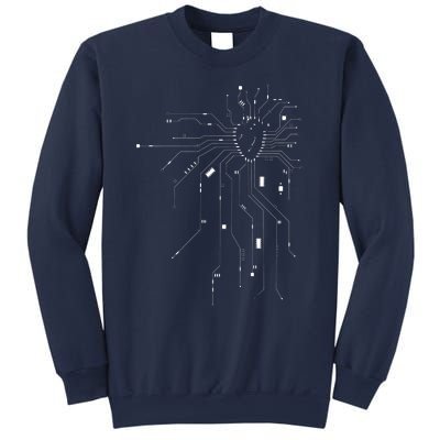 Anatomical Heart CPU Processor PCB Board Computer Programmer Sweatshirt