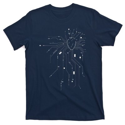 Anatomical Heart CPU Processor PCB Board Computer Programmer T-Shirt