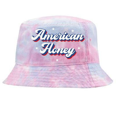 American Honey Cute Retro 4th of July Tie-Dyed Bucket Hat