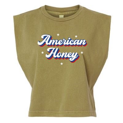 American Honey Cute Retro 4th of July Garment-Dyed Women's Muscle Tee