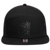 Anatomical Heart Cpu Processor Pcb Board Computer Programmer 7 Panel Mesh Trucker Snapback Hat
