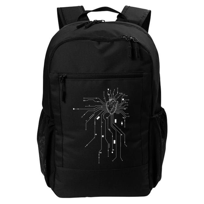 Anatomical Heart Cpu Processor Pcb Board Computer Programmer Daily Commute Backpack