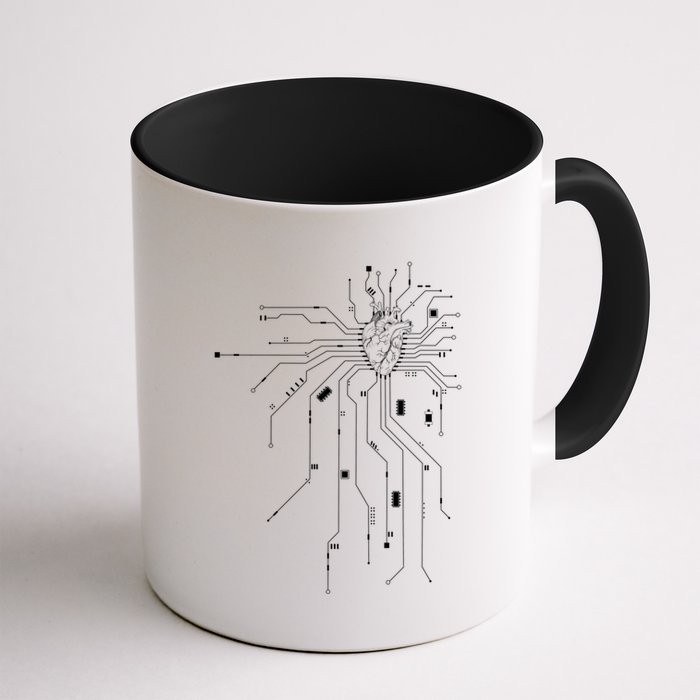 Anatomical Heart Cpu Processor Pcb Board Computer Programmer Coffee Mug