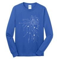 Anatomical Heart Cpu Processor Pcb Board Computer Programmer Tall Long Sleeve T-Shirt