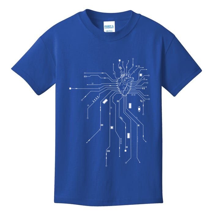 Anatomical Heart Cpu Processor Pcb Board Computer Programmer Kids T-Shirt