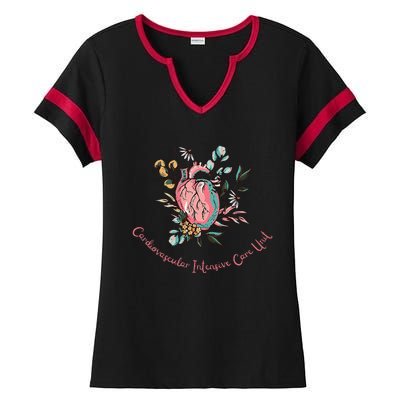 Anatomical Heart Cvicu Cardiovascular Intensive Care Unit Ladies Halftime Notch Neck Tee