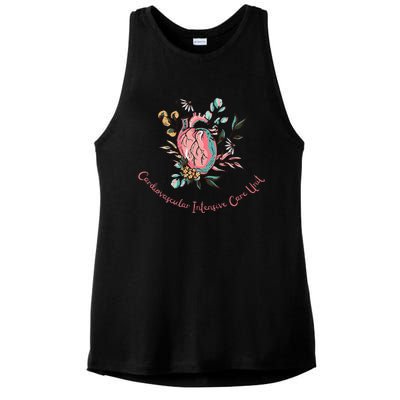 Anatomical Heart Cvicu Cardiovascular Intensive Care Unit Ladies PosiCharge Tri-Blend Wicking Tank